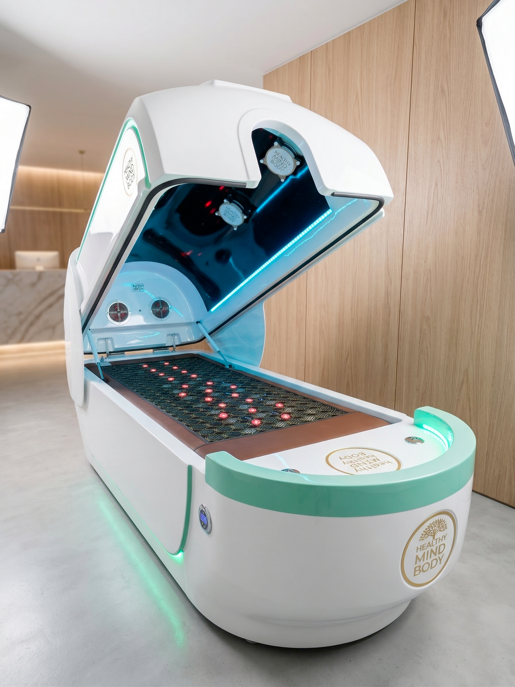 Luxusní wellness prostředí s regeneračním lůžkem
